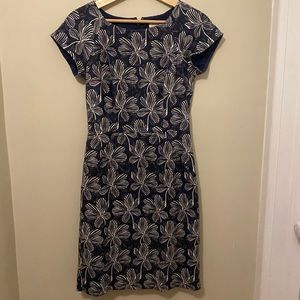 JCrew Cotton Basketweave Floral Dress